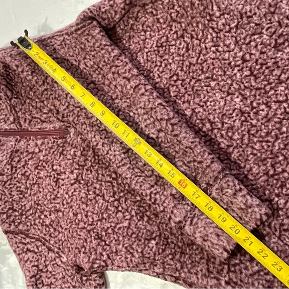 Original Weatherproof Vintage Women's Size Large Sherpa Fleece 1/4 Zip Purple - Picture 9 of 9